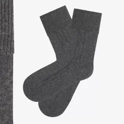 Chaussettes Torsadée Avec Revers